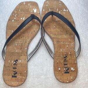 Kork-Ease Black Strap Cork Footbed Sandals